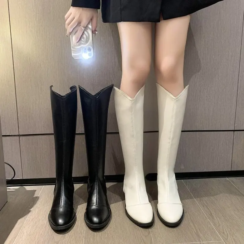 Boots Women Shoes Autumn Luxury Designer Boots-Women Round Toe Sexy Thigh High Heels High Sexy Fashion 2023 Ladies Low Mid Calf