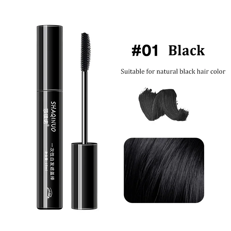 

Одноразовая тушь для волос, черная, коричневая, мгновенная, серая, с покрытием корней, крем-карандаш для временного покрытия, белая краска для волос