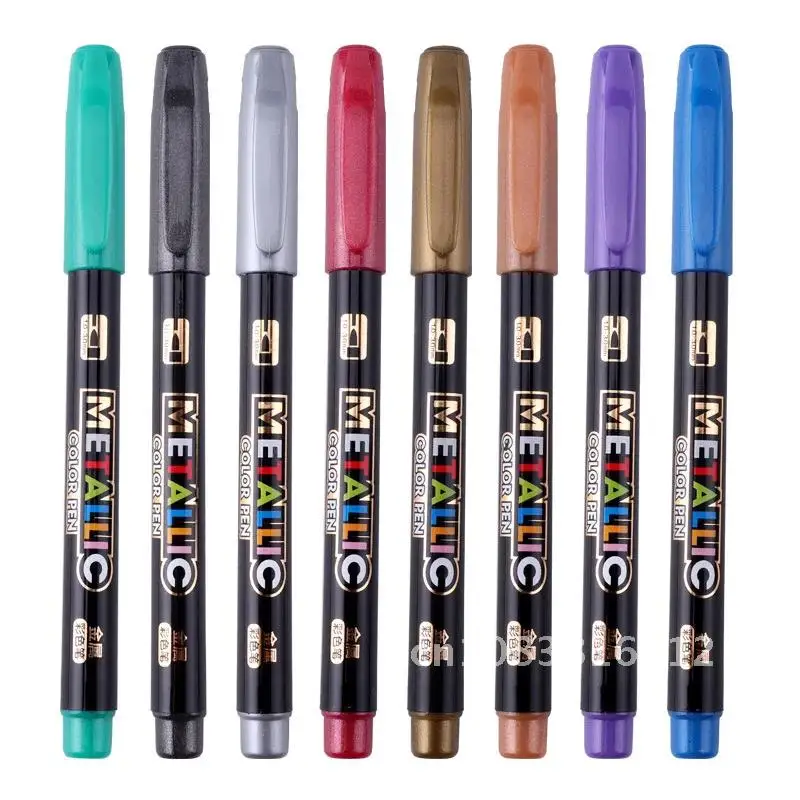 

8 Colors Epoxy Resin Drawing Pen Graffiti Point Pen Leafing Point Pen Marker Acrylic Paint Highlights Metallic Permanent Marker