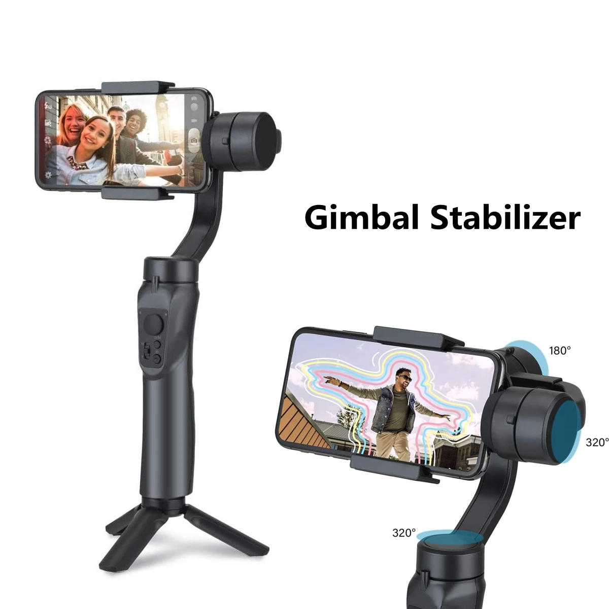 2024 F6 Stabilizzatore Cardanico A 3 Assi Cellulare Registrazione Video Smartphone Gimbal Per Telefono Con Action Camera Palmare
