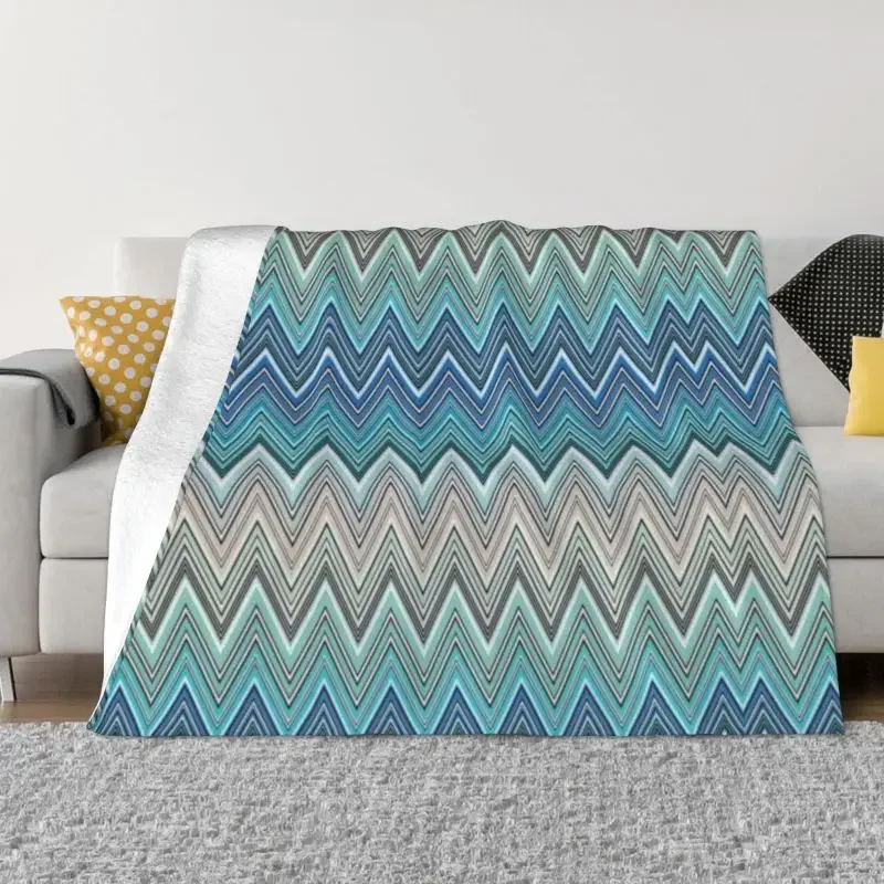 

Camouflage Home Zig Zag 3D Printed Blankets Comfortable Soft Flannel Autumn Zigzag Modern Throw Blanket for Couch Travel Bedroom
