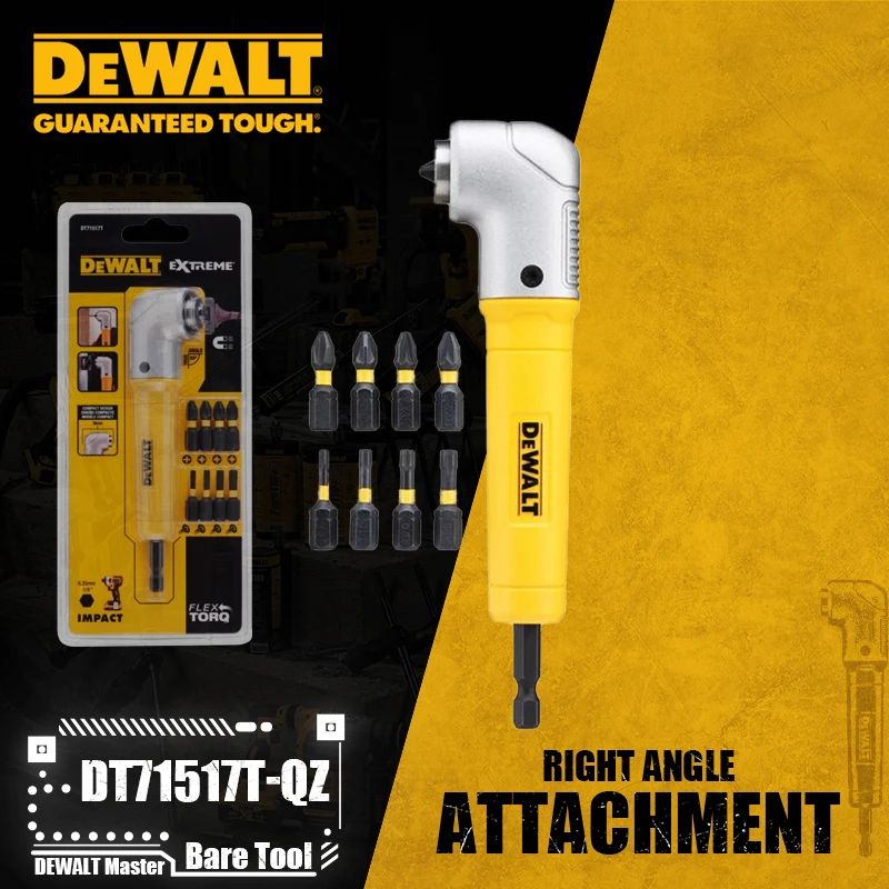 DEWALT DT71517T-QZ DWARA120 90 ° 직각 부착, 임팩트 준비, 드라이버 전동 공구 액세서리
