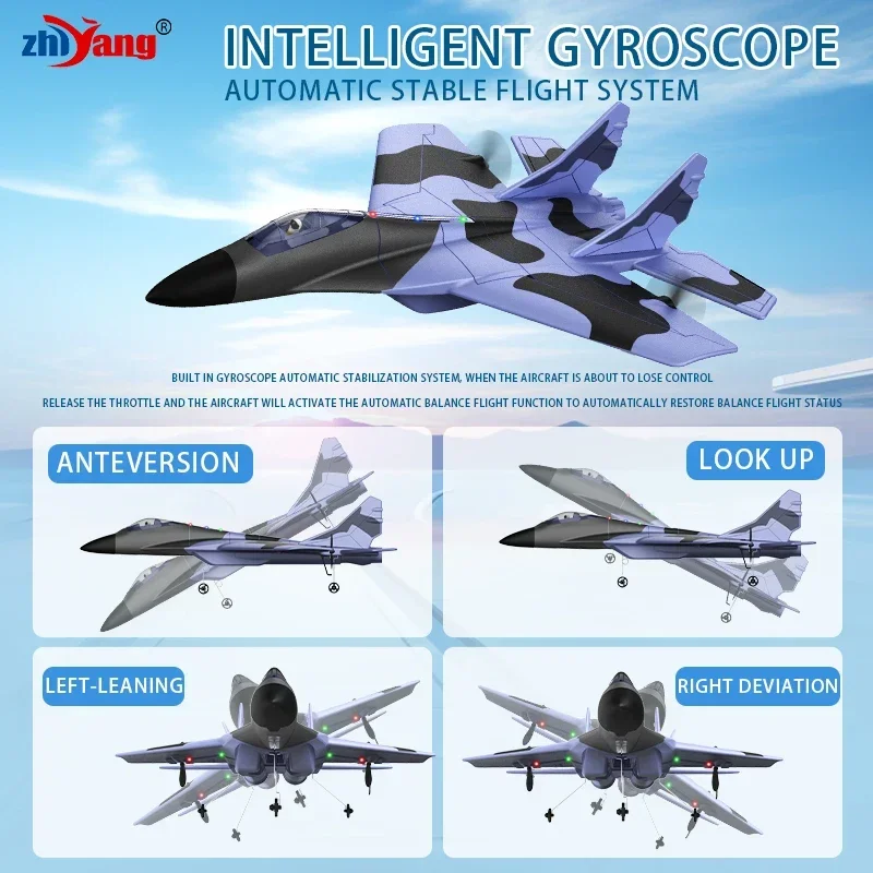 RC Airplane 2.4G Remote Control Aircraft MIG-530 Wireless Fighter Glider EPP Foam Drone Anti-drop Plane Toys for Children Adults 4