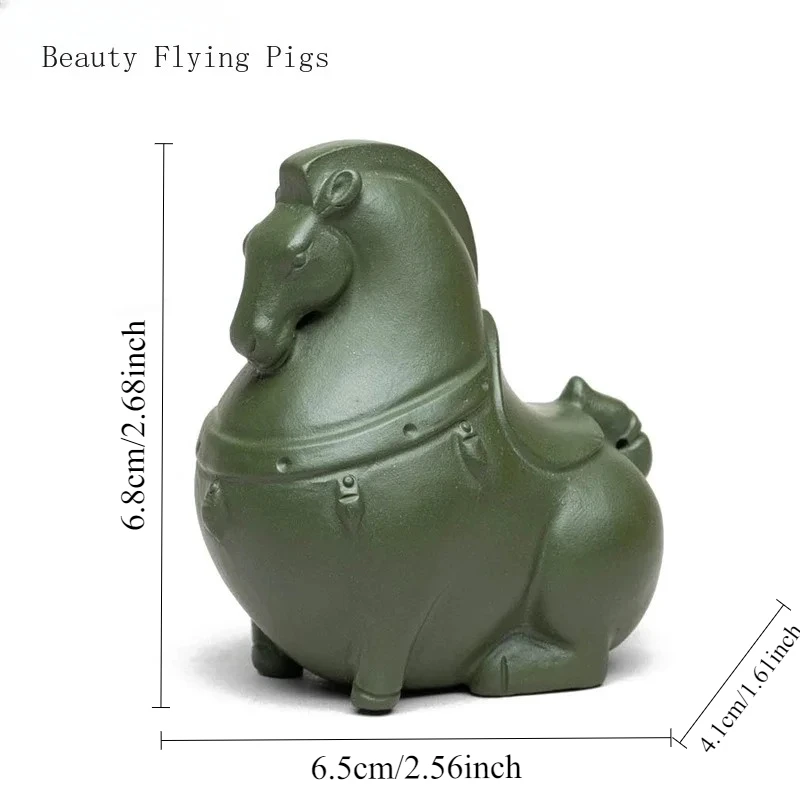1PCS Exquisite Purple Sand Tea Pet Hand-carved Horse Decoration Creative Tea Ceremony Accessories Animal Sculpture Decoration