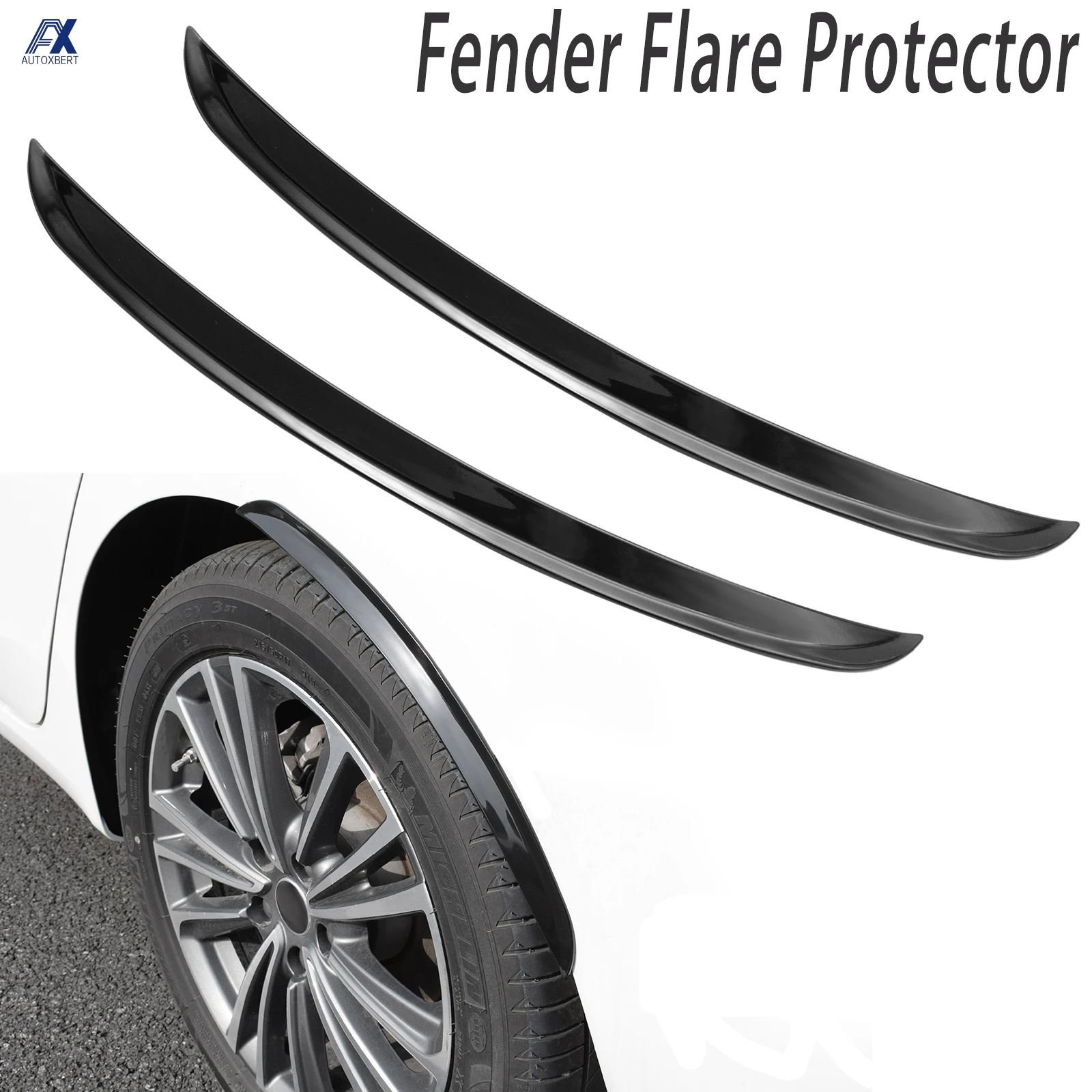 Ford Maverick 2PCS Car Wheel Tires Eyebrow Strip, 3D Carbon Fiber