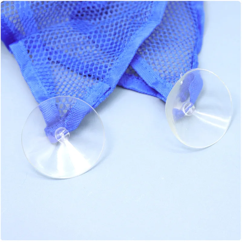 Baby Care Kit Baby Solid Colour Simple Bathroom Mesh Bag Child Bath Toy Storage Bag Net Suction Cup Baskets Wall Holder Organizer