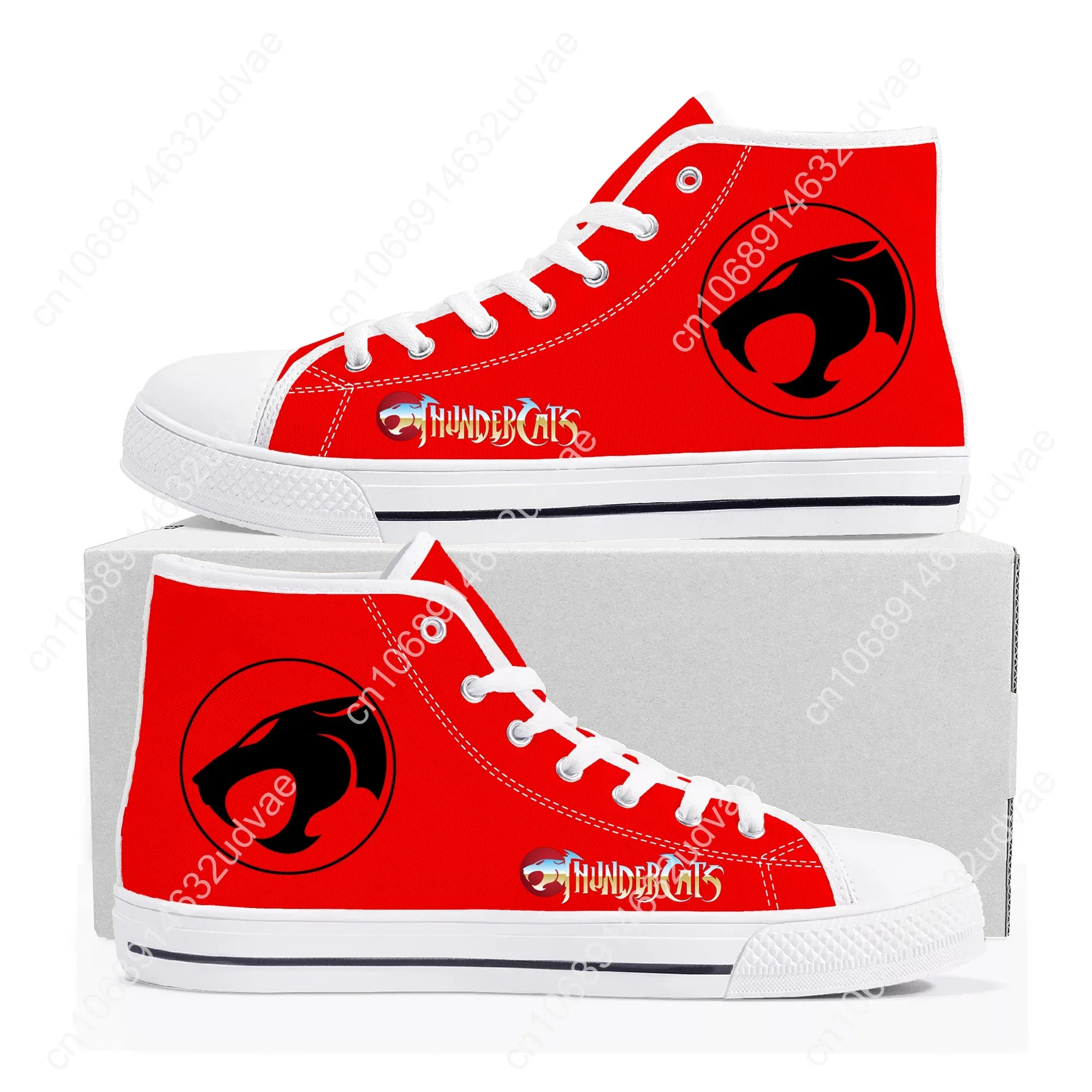 Thundercats Cartoon High Top Sneakers High Quality Mens Womens Teenager Canvas Sneaker Casual Couple Shoes Custom White Shoe