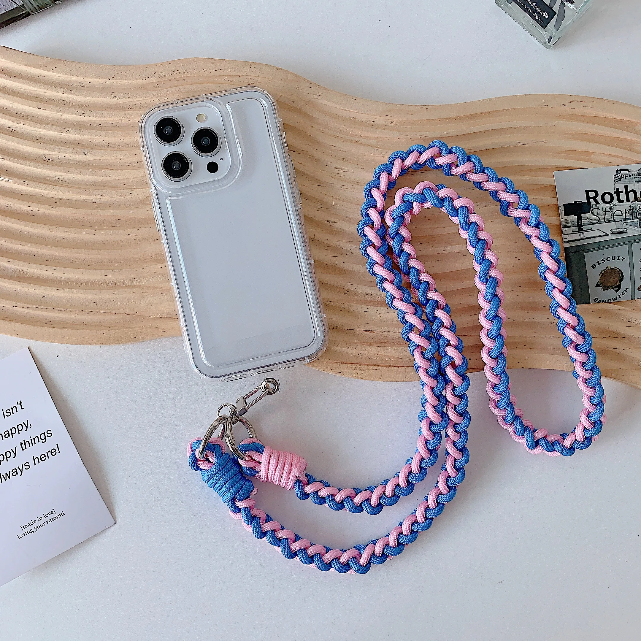 Handphone Hand Rope New Hand-Woven Four-Strand Mobile Phone Lanyard Wrist Strap Crossbody ...