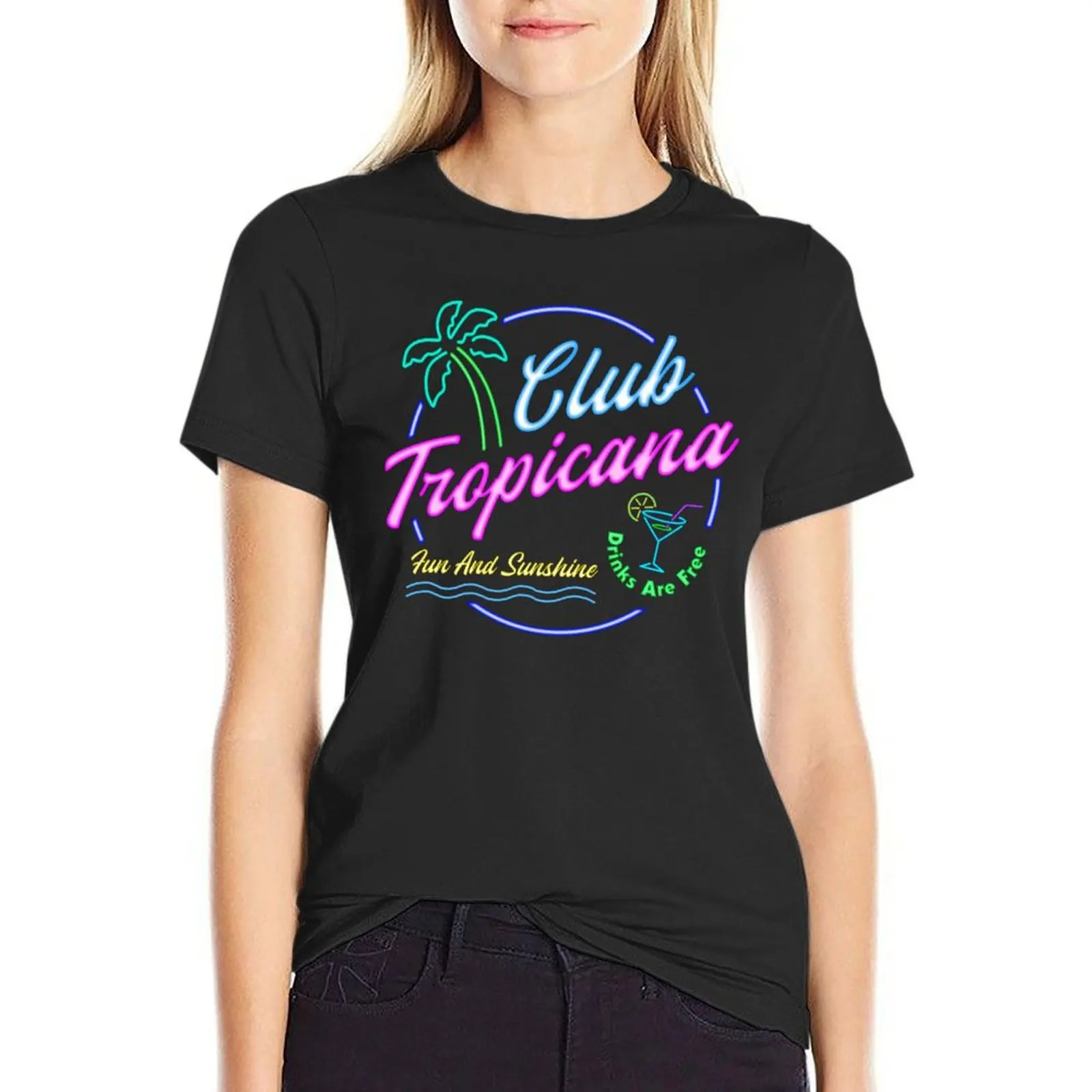 Club Tropicana T-Shirt T-Shirt Per Donna Graphic Tees Ariat Shirts For Women Cute T-Shirt For Women