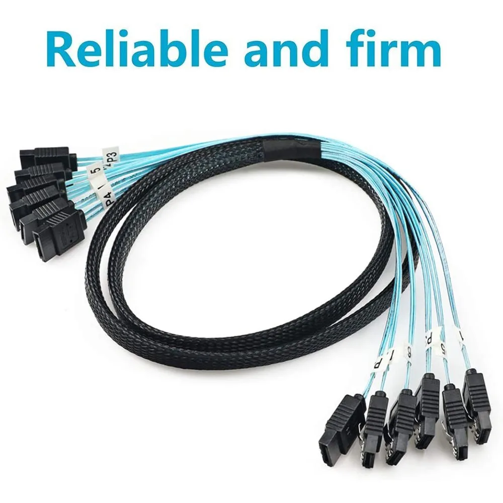 4/6 pcs/set Sata To Sata Cable 6 Ports/Set Date Cable 7 Pin Sata Sas Cable 6Gbps Sata To Sata HDD Cable Cord For Server Mining