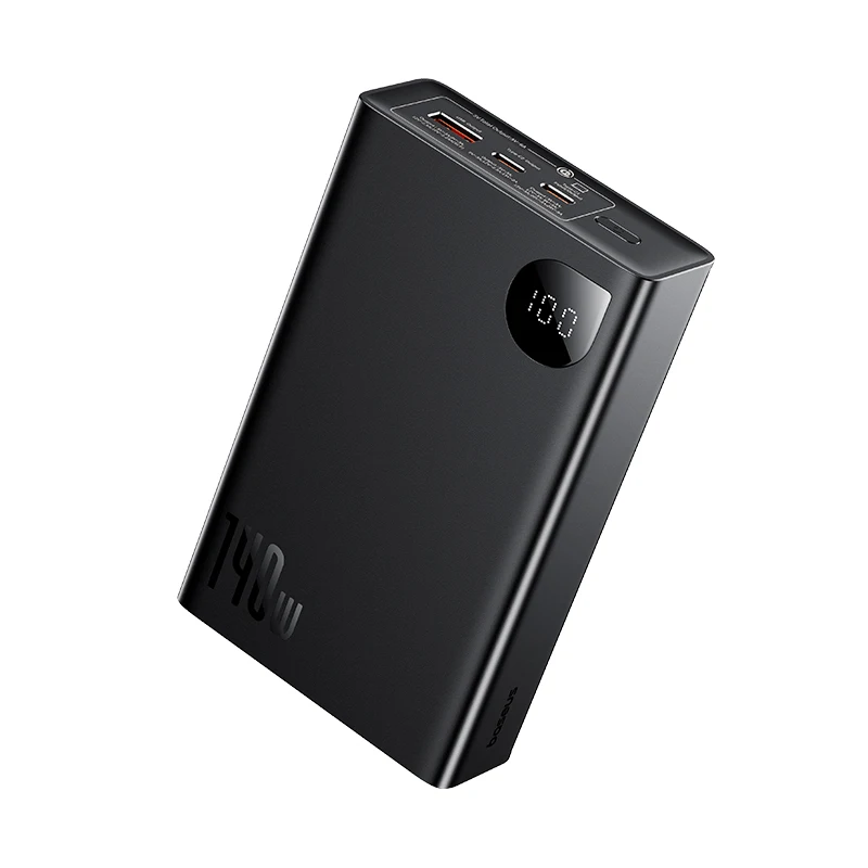 thumbnail image 1 of Cargador de batería portátil Baseus 140W Power Bank 24000mAh de carga rápida 3 puertos de salida para iPhone 16 Pro Max Notebook Tablet, 1 of 5