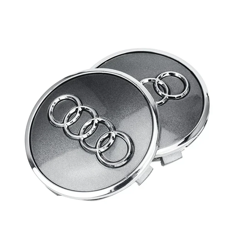 4pcs Black Gray 61mm For Audi A3 A4 A5 A6 A7 A8 S4 S6 Accessories Car Styling Wheel Center Cap Emblem Hub Covers Badge 4M0601170