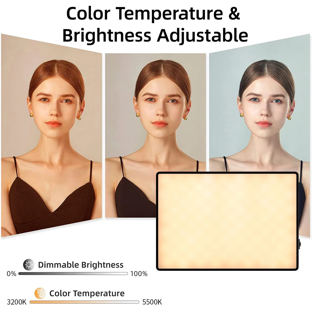 Painel Led Fotografia Luz com Tripé Stand Photo Studio Lamp Kit Iluminação para Shoot Live Streaming Youtube 12 - Image 5