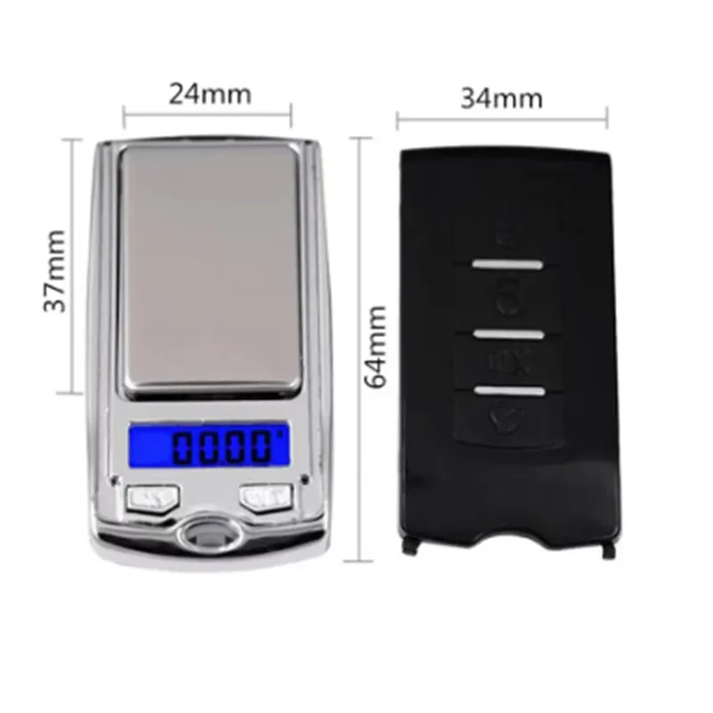 Digital Pocket Electronic Gram Scale 1Pcs 200g/100g 0.01g Precision Portable Car Key Shape with LCD Display