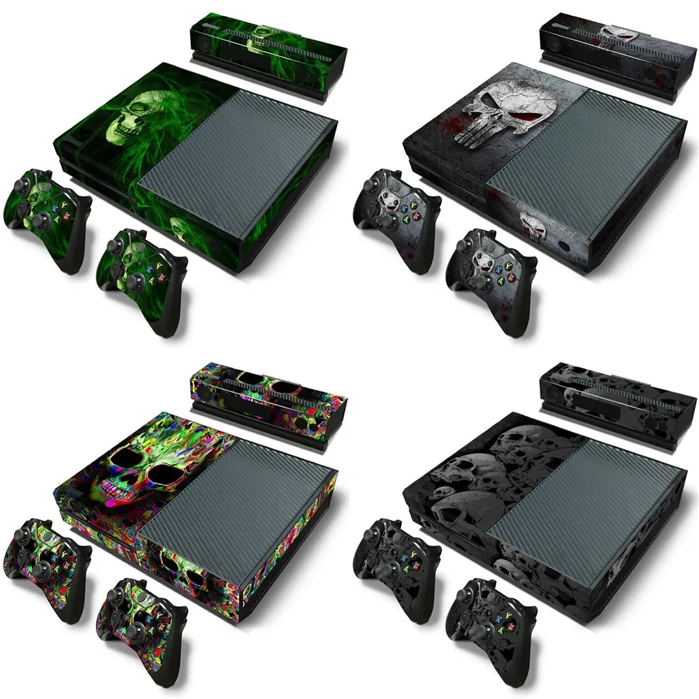 Adesivo In Pelle Pvc Per Console Xbox One + 2 Pezzi Controller Skin + Kinect Skin Sticker Set