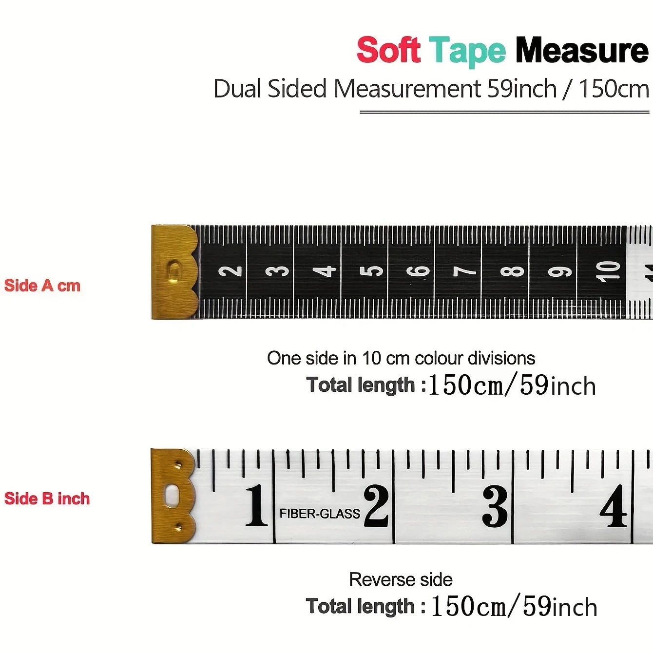 1/2pcs-150cm/60" Body Measuring Ruler Sewing Tailor Tape Measure Centimeter Meter Sewing Measuring Tape Soft tape tape