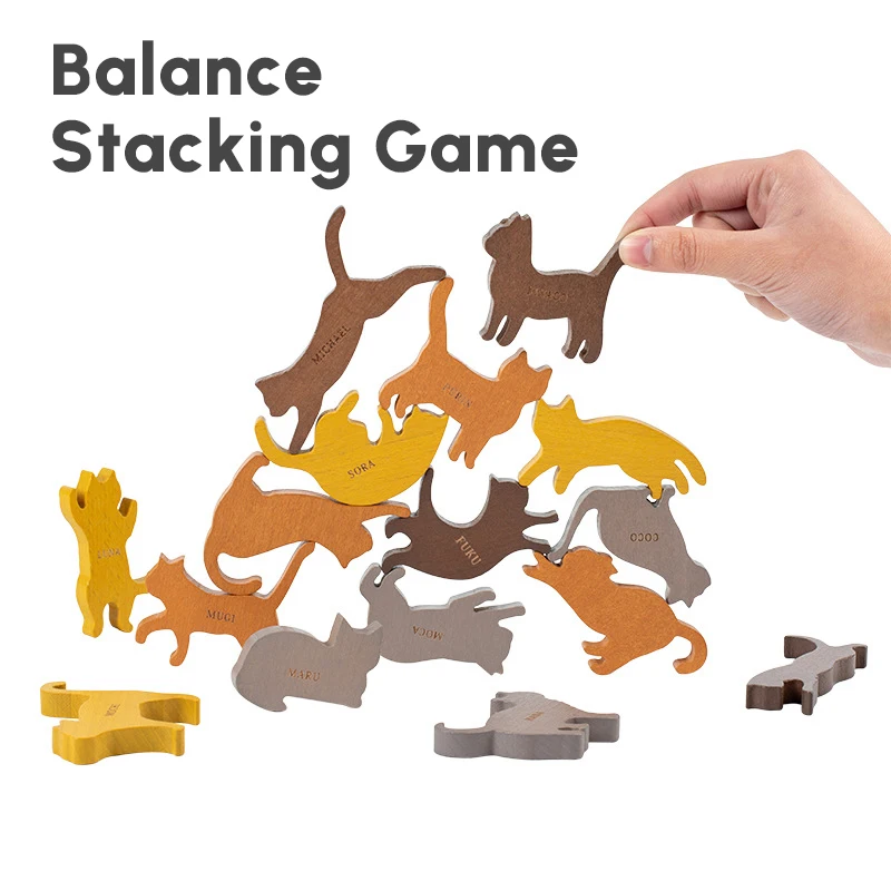 Montessori Stacking Blocks Wooden Toys Cat Balancing Games Educational Wooden Puzzle Toys For Children Home Decorations Desktop 4 Montessori Stacking Blocks Wooden Toys Cat Balancing Games Educational Wooden Puzzle Toys For Children Home Decorations Desktop 4
