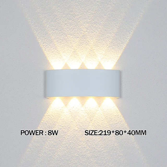 Sleek Black Modern LED Wall Lamp for Indoor & Outdoor Spaces