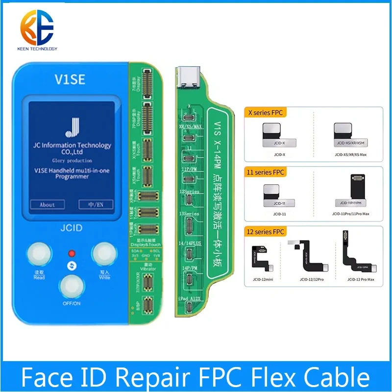 

JCID JC V1SE 2023 New Face ID Non-removal Repair FPC Flex Cable For iPhone X-11 12 Pro MAX Mini Dot Projector Read Write Tools