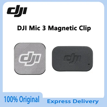 Microfono DJI Mic 3 originale con clip magnetica e magnete a clip, accessori ufficiali DJI per la registrazione audio.