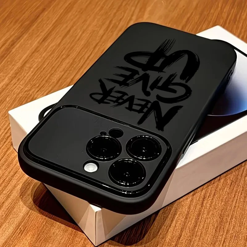 Creative Black Line Irregular Design Shockproof Matte Phone Case