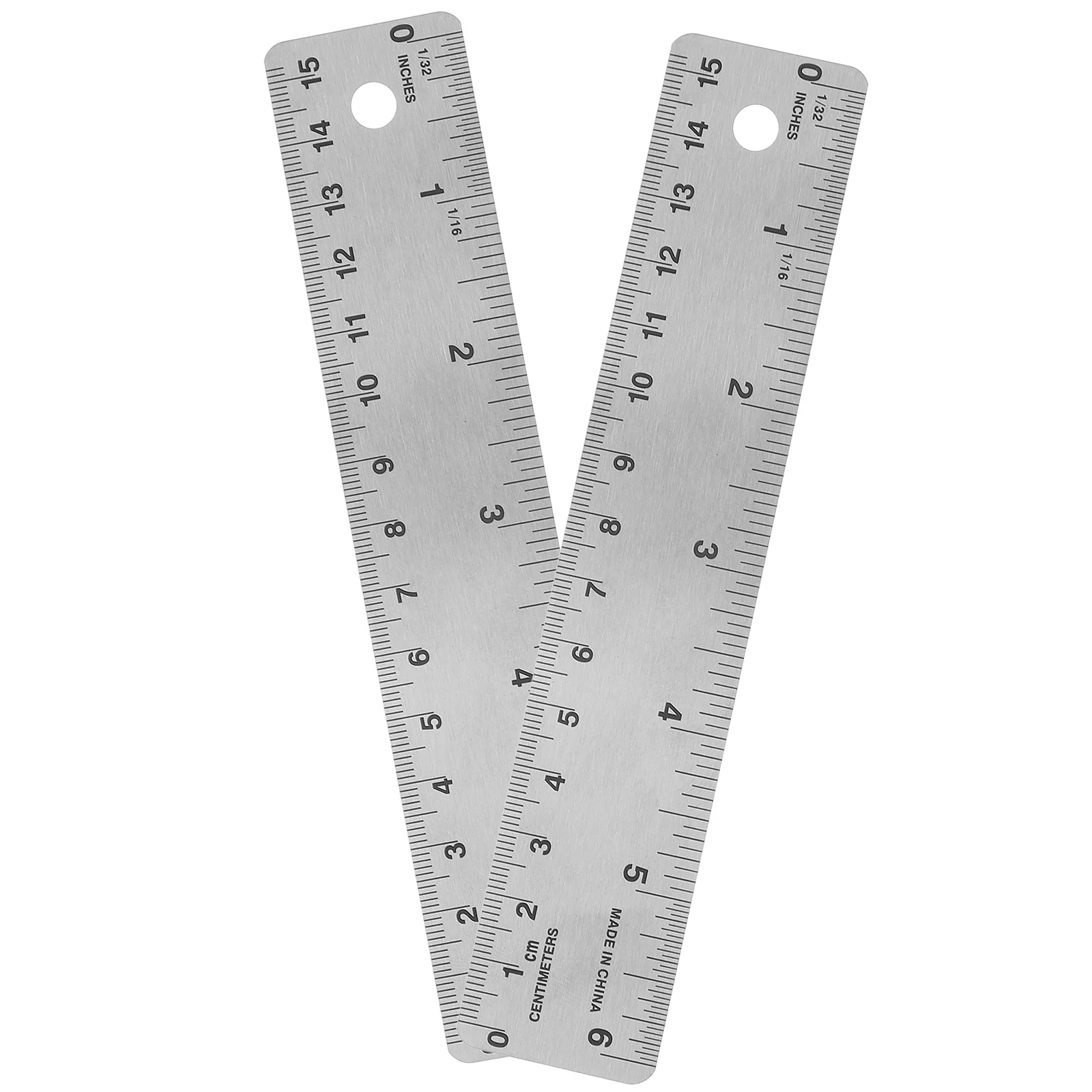 

STOBOK Stainless Steel Metal Ruler: 2PCS Metal Ruler with Cork Backing Non- Rulers with Inch and Centimeters Metric