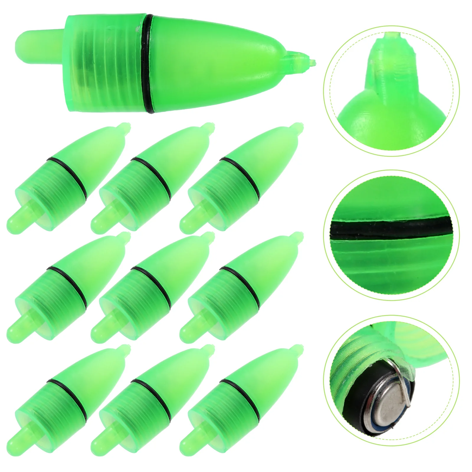 

20 Pcs LED Fishing Night Light Bell Rod Alarm Luminous Bite Accessories Plastic