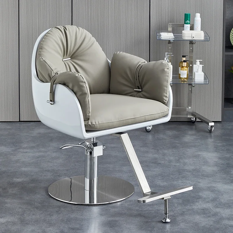 Swivel Ergonomic Barber Chairs Barbershop Makeup Armchairs For Beauty Salon Reception Manicure Pedicure Cadeira Furniture HY recliner barbers barber chairs luxury makeup reception swivel barber chairs artist cosmetic chaise barbershop furniture qf50bc