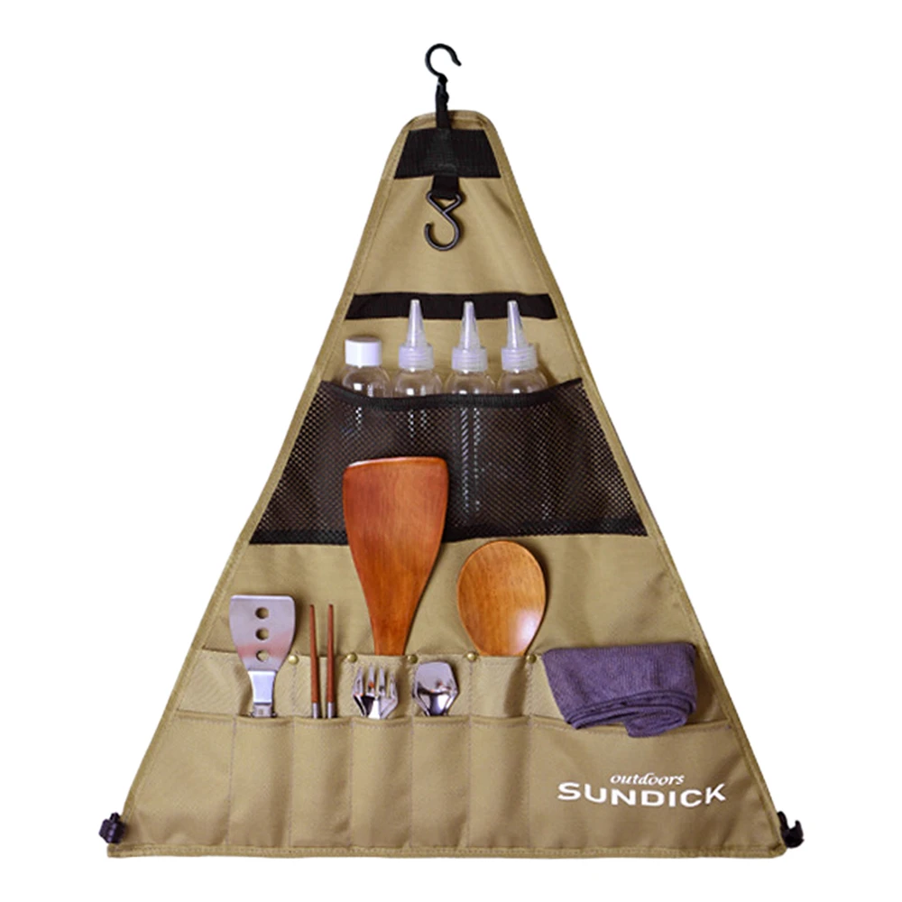 Outdoor Camping Storage Bag Versatile Multi-Pocket Storage Container Bag Organizer Picnic Fishing Triangle