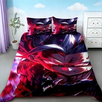 Housse de couette Dragon Ball Anime, douce et confortable, pour lit simple, double, king size, pour enfants et adultes, ensemble de trois pièces, drap décoratif 4