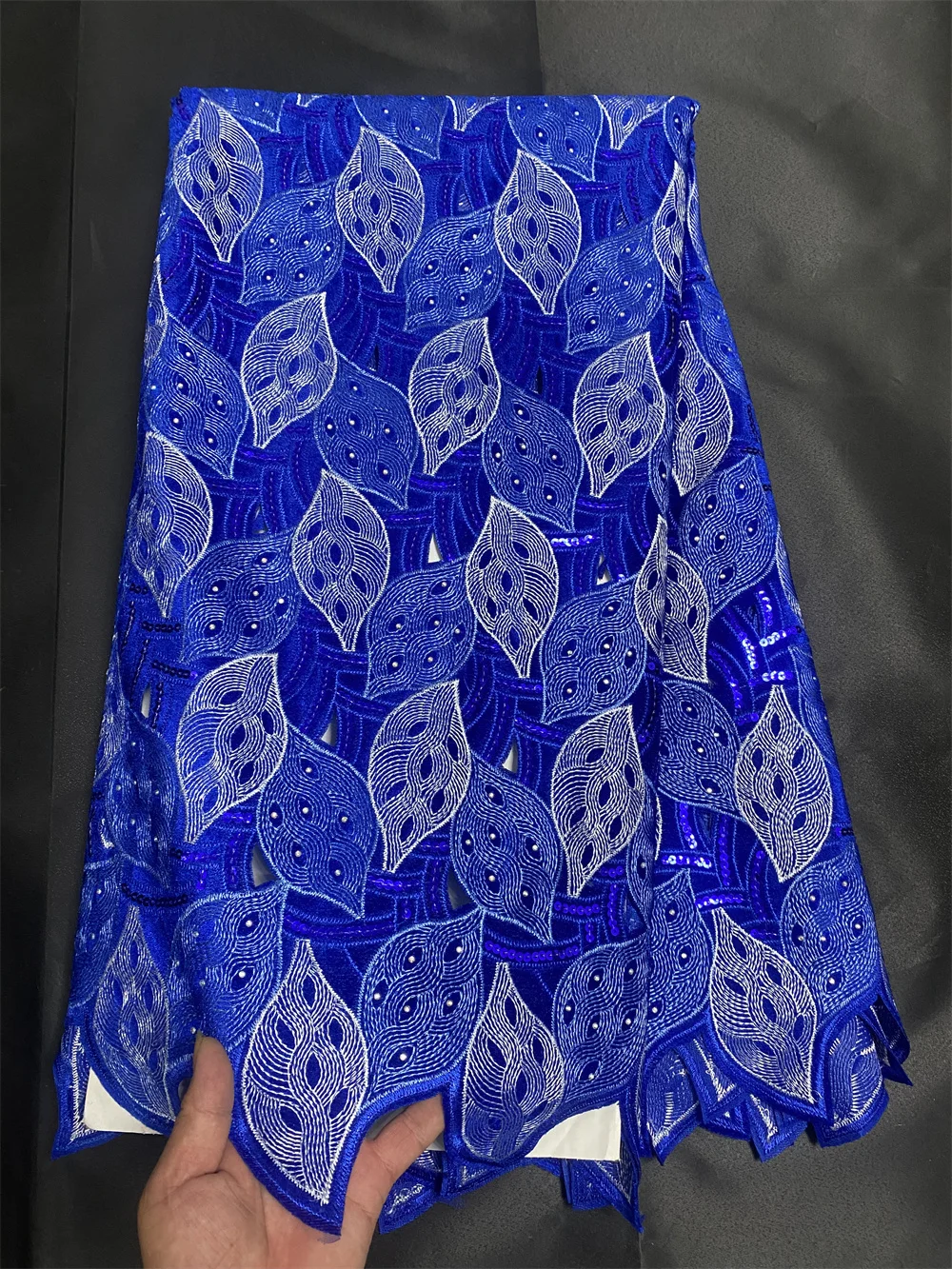 

5 ярдов, африканская швейцарская вуаль, кружевная ткань, вышивка 2024, высококачественное кружево, сухое хлопковое кружево, французское кружево для нигерийской свадьбы, Dr Wp541-2