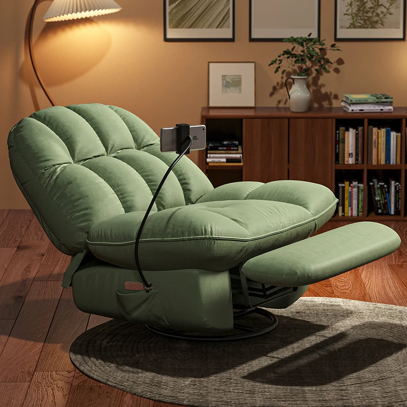 

Rocking Small Single Living Room Sofas Lazy Simple Modern PU Leather Sofa Recliner Divani Da Soggiorno Home Furniture WK50SF