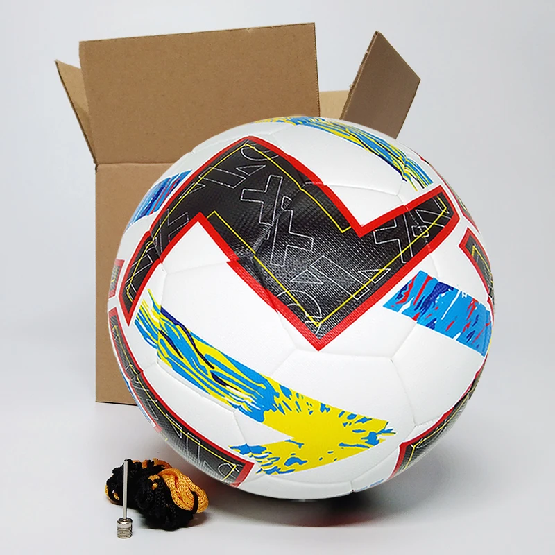 Soccer Ball PU Seamless Soccer Ball Team Match Football Training Balls Size 5 Adult