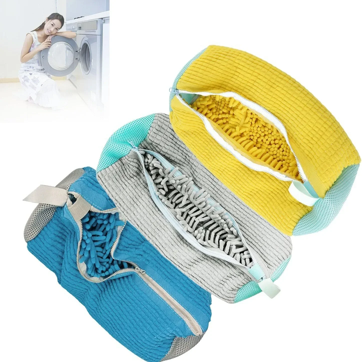 Laundry Washing Net Easily remove dirt Lazy shoe washing bag Anti-deformation Shoes Clothes Organizer for Shoes Sneaker Clothes