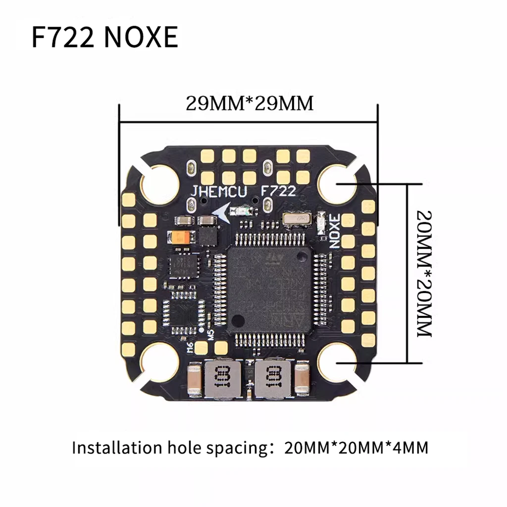 

JHEMCU F722 NOXE 722 STM32F722RE Flight Controller ICM-42688-P Gyro 3-6S Support D shot 150 D shot 300 D shot 600 For Drone FPV