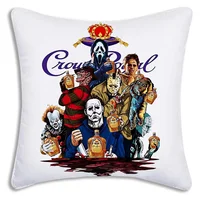 Horror Movie Pillow Covers Cartoon Sofa Decorative Home Double-sided Printing Short Plush Cute Cushion Cover 2
