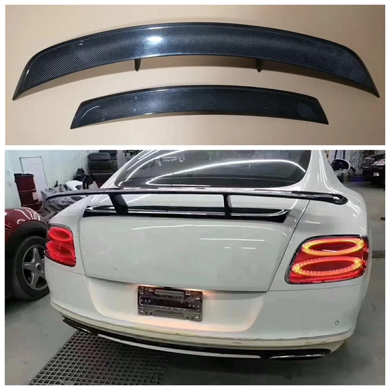 

Fits For Bentley GT 2012 2013 2014 2015 2016 Real Carbon Fiber & FPR Primer Car Rear Trunk Lip Spoiler Splitters Wing