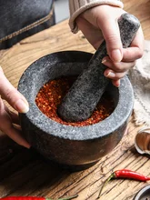  Marble Garlic Mortar Manual Smashing Garlic Mud Stone Mortar Household Grinding Bowl Smashing Garlic Smashing Medicine 