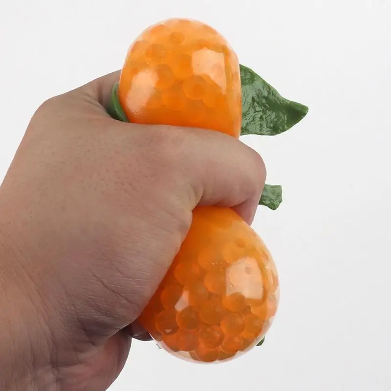 Sensory Trick Toy Miniature Novelty Toy Squeeze Squishy Orange Peel Pinch Ball
