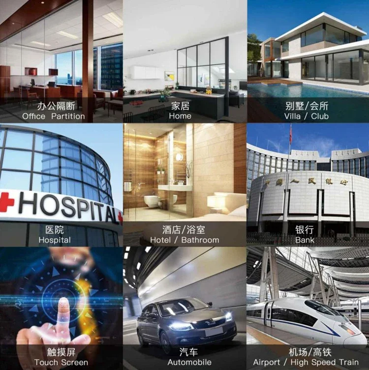 Description Picture 3 of itemGardens Smart Glass Window Film Transparency Dimmable Remote Control Smart Privacy Glass Sticky PDLC Film