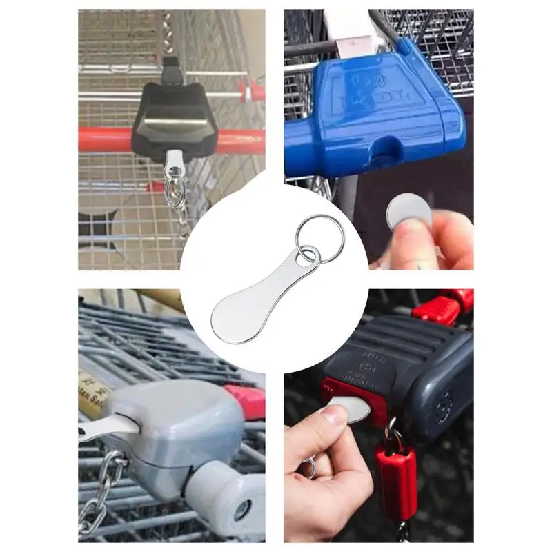 Shopping Cart Tokens Trolley Unlock Release Key Cart Keychain Anti-Lost Key Ring Quarter Keychain phone keychain phone number plate keychain for Shopping Carts