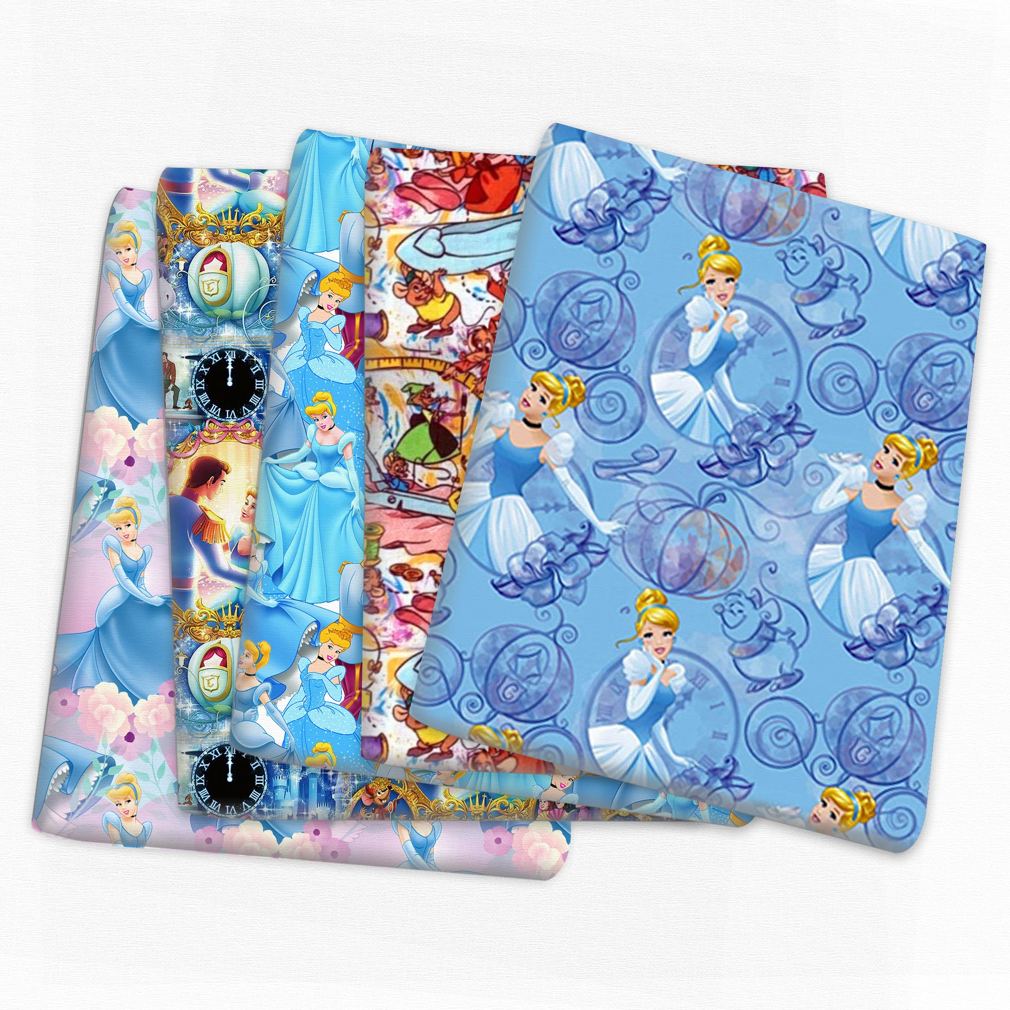Disney Princess Cinderella 50*145cm Polyester Cotton Fabric Sewing