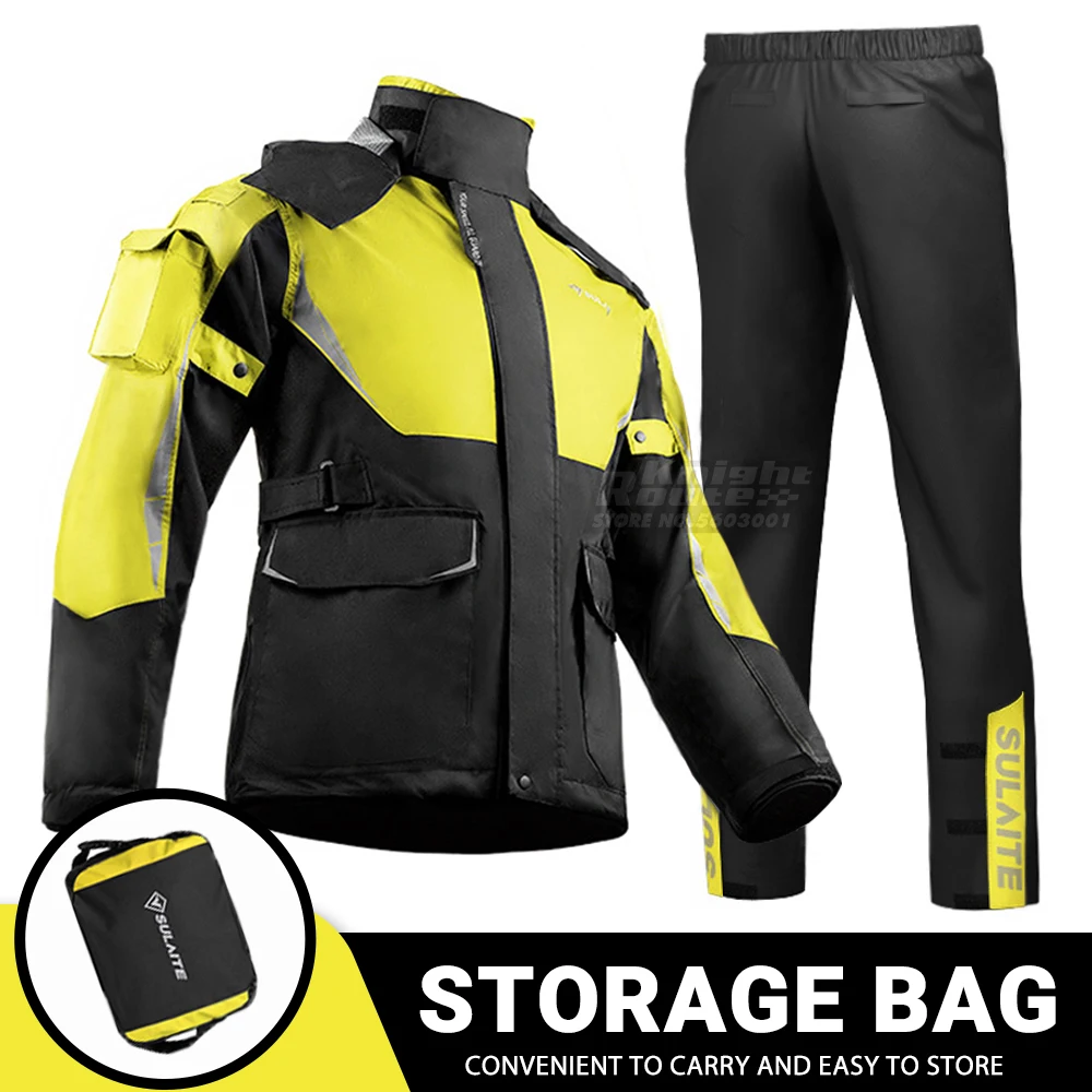 Chubasquero impermeable para motocicleta para hombre, abrigo De lluvia para  motociclista, Capa fina dividida, ropa reflectante para Moto - AliExpress