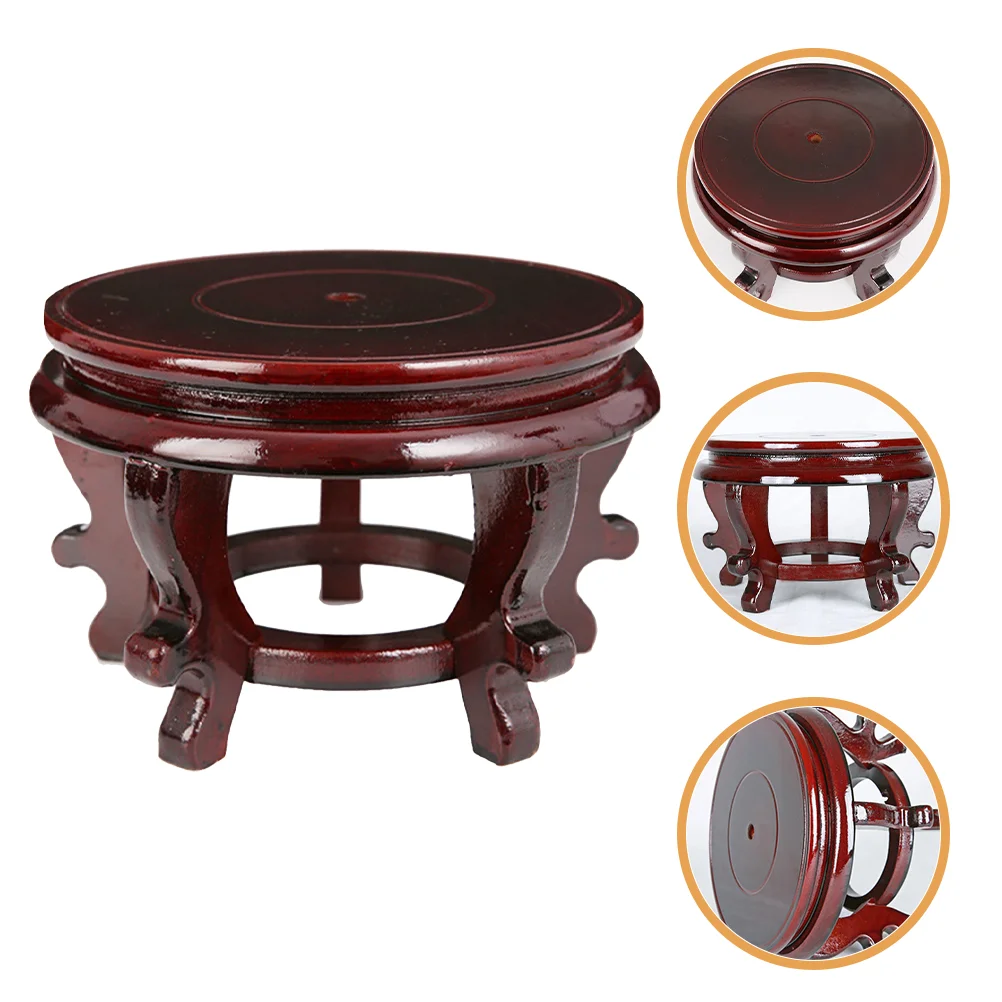 

Oriental Vase Stand Vintage Planter Stand Plant Holder Stool Wooden Chinese Flowerpot Base