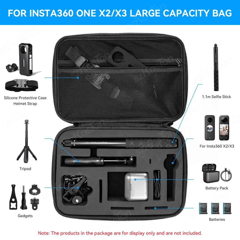 Storage Case for Insta360 X5 X4 X3 Waterproof Carrying Bag Insta