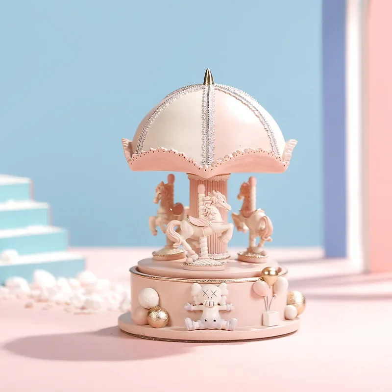 Carosello Musicale Palla Di Neve – Giostra Con 8 Cavalli E Luci – Melodia 'Castle In The Sky' – Regalo Romantico