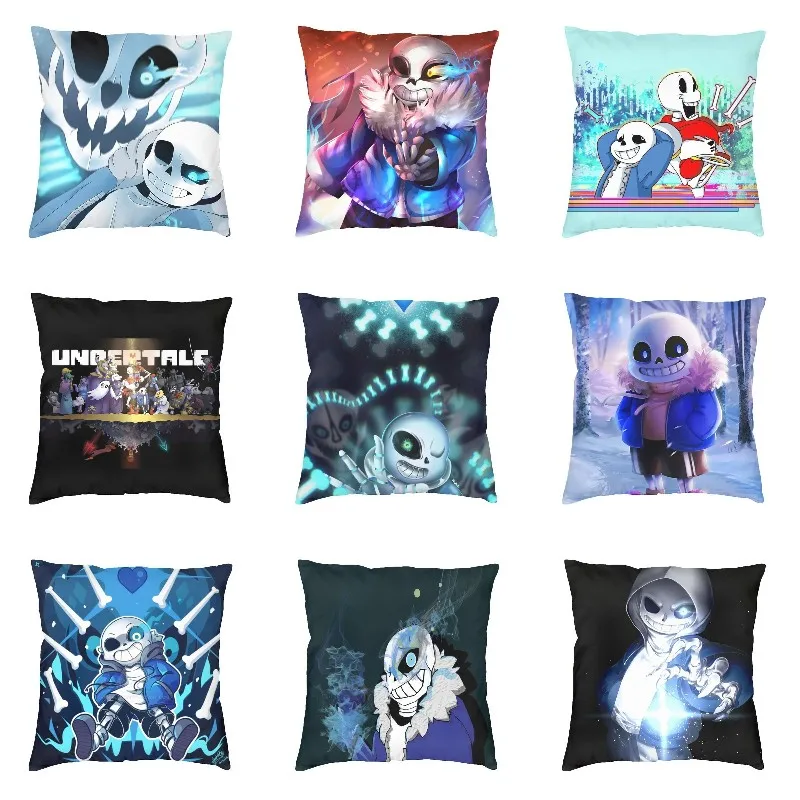 

Fashion Undertale Sans Throw Pillow Case Home Decor Custom Game Anime Cushion Cover 45x45cm Pillowcover for Sofa