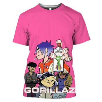 Rock Band Gorillaz T Shirt Bambino Moda T-shirt oversize Bambini Hip Hop Top T-shirt unisex Camicia Ragazzo Maglietta Kawaii Camisetas Hombre 1