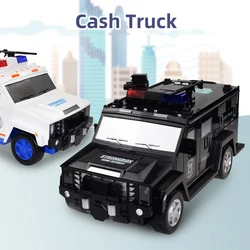 Tirelire intelligente avec Image de voiture de dessin animé pour enfants, mot de passe, musique, voiture de Police, peut jouer 