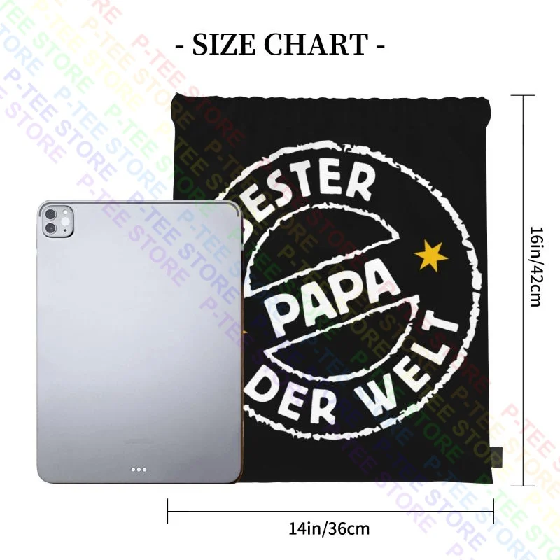 Фото Bester Papa Le World Anniversaire Fete Des Peres gift Drawstring Bags Gym Bag Gym Beach Bag №2